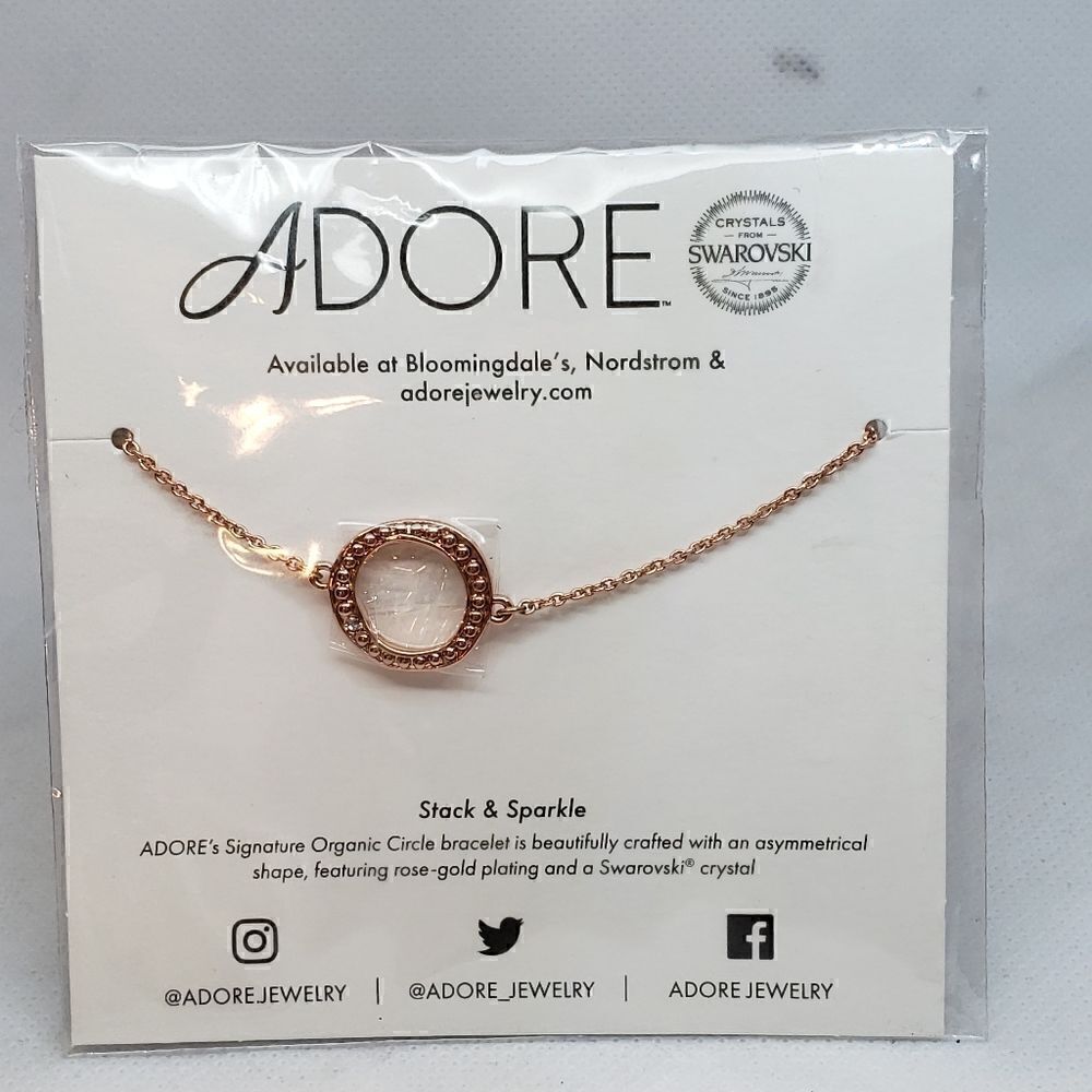 ADORE Stack & Sparkle Rose Gold Plated Bracelet NWT